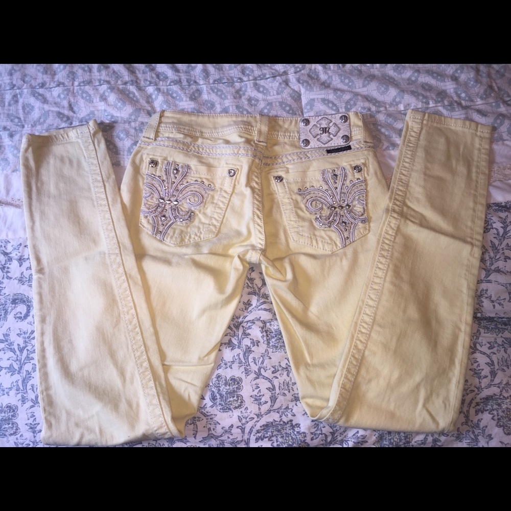 Pastel Yellow Miss Me Jeans💛